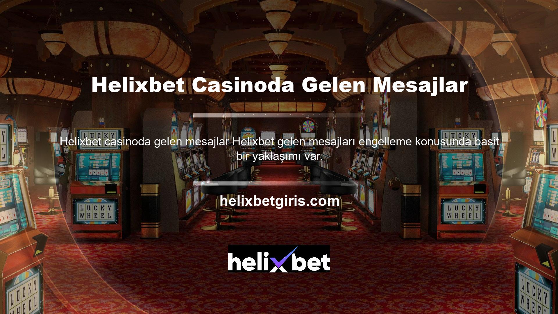 Casino siteleri üzerinden gönderilen mesajlar engellemeye tabidir